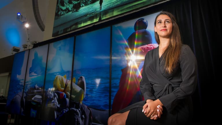 Director of the Antarctica Experience Briege Whitehead at the National Museum of Australia.