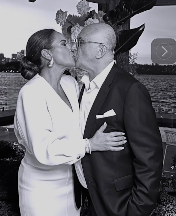 Olivia Korner and Michael Teplitsky after their Thursday wedding in Darling Point.