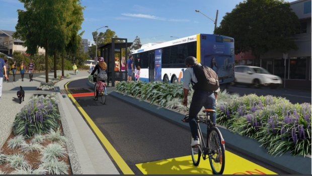 The construction of the  Woolloongabba Bikeway will remove 30 carparks