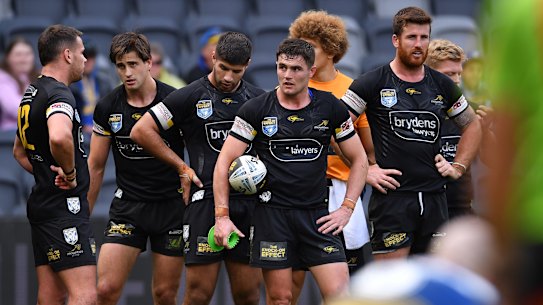 Kyle Flanagan playing in NSW Cup for Mounties earlier this year. 