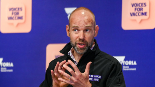 Jeroen Wiemar speaks at the COVID 19 daily media conference.