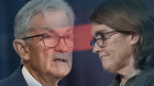 Fed chairman Jerome Powell appears more confident than RBA’s Michele Bullock on inflation.