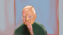 A court sketch of Glenn Gary Cameron