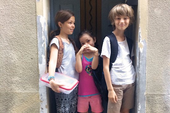 Rachael Mogan McIntosh’s three children gradually learnt
to embrace French life.