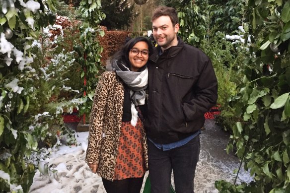 Author Zoya Patel and her partner, Chris.