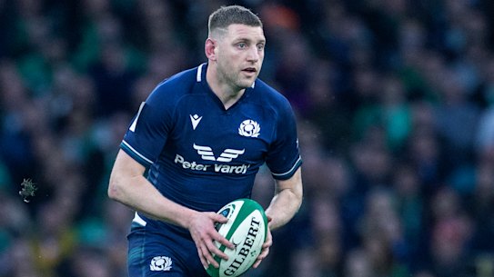 DUBLIN, IRELAND:  March 16:  Finn Russell #10 of Scotland in action during the Ireland V Scotland, Six Nations rugby union match at Aviva Stadium on March 16, 2024, in Dublin, Ireland. (Photo by Tim Clayton/Corbis via Getty Images) DUBLIN, IRELAND: March 16: Finn Russell #10 of Scotland in action during the Ireland V Scotland, Six Nations rugby union match at Aviva Stadium on March 16, 2024, in Dublin, Ireland. (Photo by Tim Clayton/Corbis via Getty Images)
