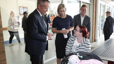 Bill Shorten and Susan Lamb visit Caboolture Hospital during the Longman campaign.