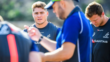 James O'Connor training with the Wallabies in Brisbane on Wednesday. 