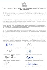 Joint statement signed by 57 New South Wales MPs