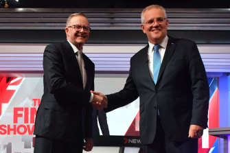 Anthony Albanese and Scott Morrison face off in the final debate.