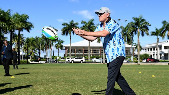 Prime Minister Scott Morrison in Fiji on Friday.