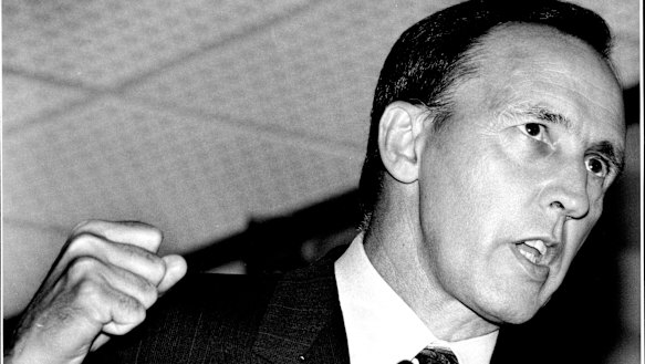 Prime Minister Paul Keating at Bankstown Sports Club on February 2, 1993.