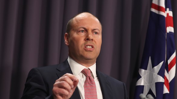 Treasurer Josh Frydenberg unveiled the details of the government's media bargaining code to force Google and Facebook to compensate news organisations at Parliament House on Tuesday.