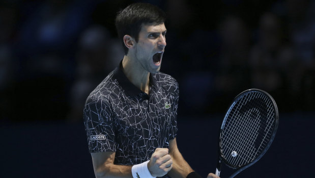 Untroubled: Novak Djokovic made light work of his opening match at the ATP Finals.