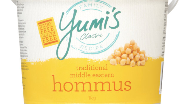 Yumi's Quality Foods' famous 1kg hommus tub. 