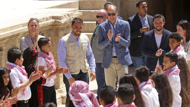 Prince William meets with a group of young people from the Makani Center.