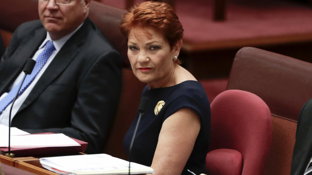 One Nation's Pauline Hanson.