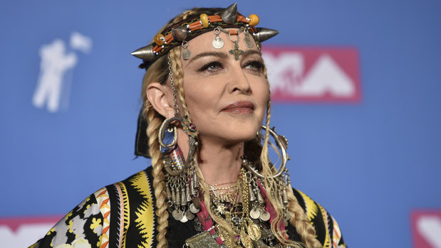 Madonna at the MTV Video Music Awards at Radio City Music Hall, New York, on Monday night.