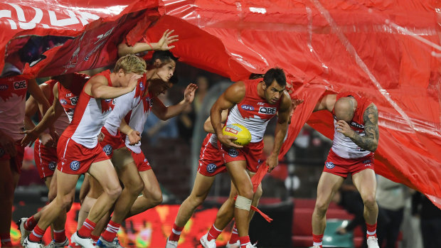 Too late: The Swans will have played nine games under lights at the SCG at season's end.