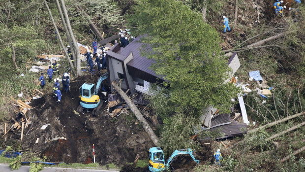 The search for missing people after the Japan earthquake.