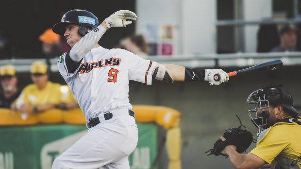 Canberra Cavalry's Robbie Perkins, pictured, has resigned with the club for another two years.