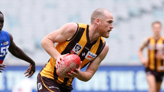 Jarryd Roughead kicked five goals and had seven marks for Box Hill against Footscray in the VFL. 