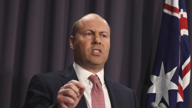 Treasurer Josh Frydenberg unveiled the details of the government's media bargaining code to force Google and Facebook to compensate news organisations at Parliament House on Tuesday.