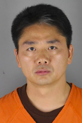 The mug shot taken of Chinese billionaire Liu Qiangdong, who was arrested in Minneapolis on suspicion of criminal sexual conduct.