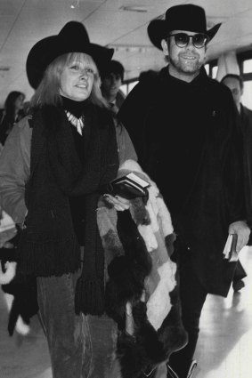 Zandra Rhodes with Elton John in 1981.