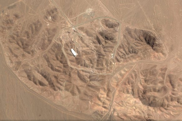 This satellite picture of Planet Labs PBC shows the iran enrichment facility of iran in Iran 1 April.