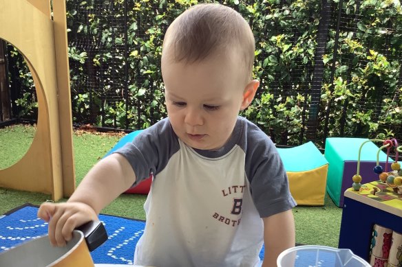 This is my son. His t-shirt says “Little Brother” even though he doesn’t have any siblings.