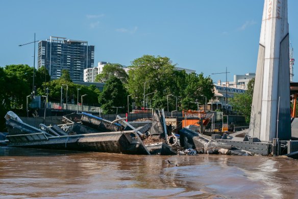 Pontoons and ferries were damaged during the widespread flooding. 