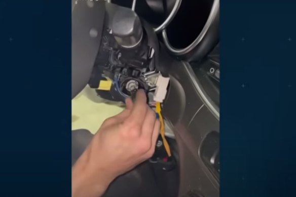 Screenshot of the TikTok trend the “Kia Challenge” that told viewers how to steal a car. 