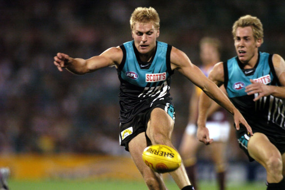 Kane Cornes during his playing days with Port Adelaide.