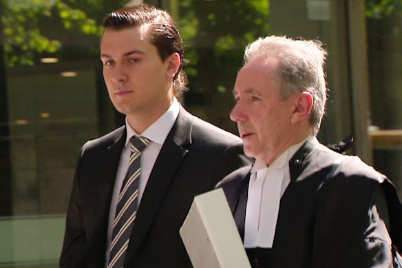 Tom Silvagni (left) during his County Court trial in November.