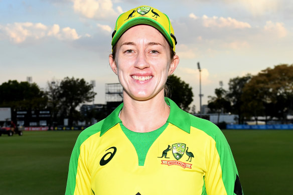 Rachael Haynes scored nine during Sunday's T20 game between Australia and India at Manuka Oval.