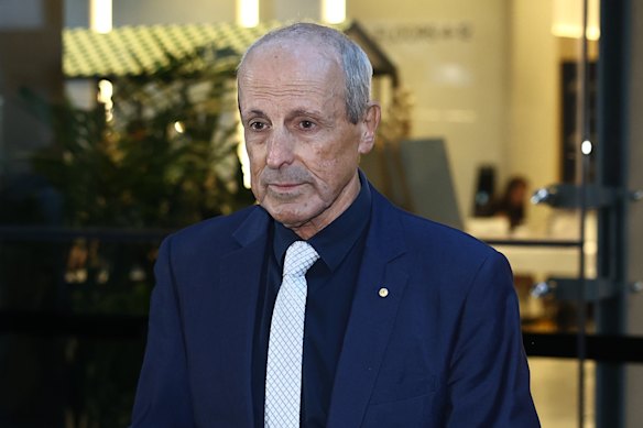 Dr Vic Alhadeff outside the royal commission in Sydney on Tuesday.