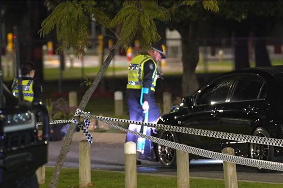 The Burswood crash scene. 