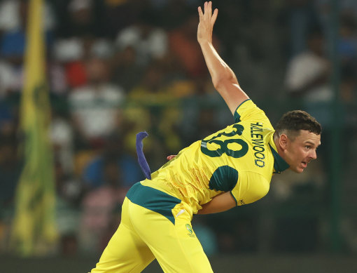 Josh Hazlewood conceded just 18 runs from his first five overs.