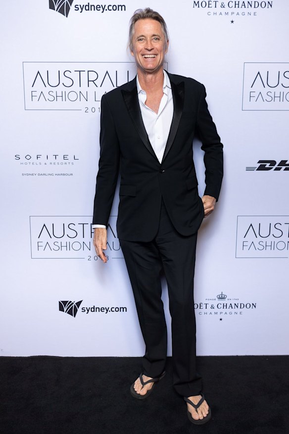 Photographer Russell James, winner of the International Impact Honouree award, in thongs.