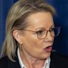 Sussan Ley addresses her party room on Monday