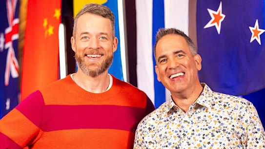 Hamish Blake and Ryan “Brickman” McNaught.