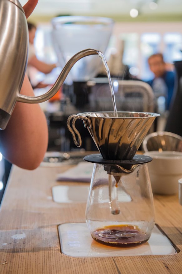 Filter coffee being made at Ona.