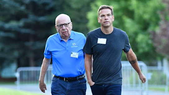 Rupert and Lachlan Murdoch in 2017.