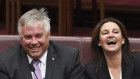 The final piece of the puzzle was Jacqui Lambie. She has formed a loose alliance with Rex Patrick, left, and Stirling Griff, right, but they never negotiated as a bloc over tax cuts.