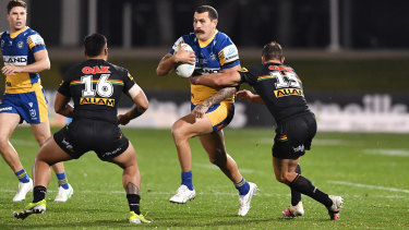 No fear ... Parramatta prop Reagan Campbell-Gillard.