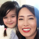 Melissa Leong with her god-daughter and cooking partner Dion.