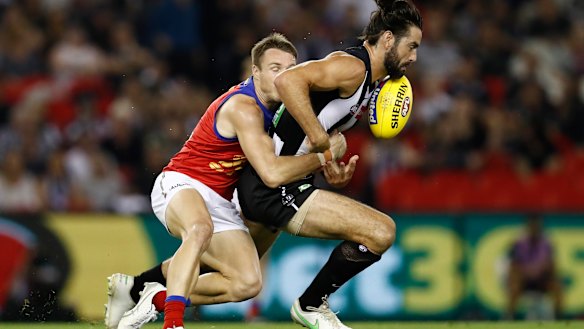 All-Australian Brodie Grundy dominated the hit-outs.