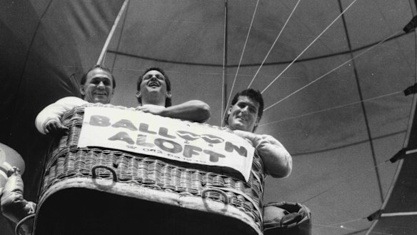 Steve Walters, middle, was flying high again in the 1990 finals series.