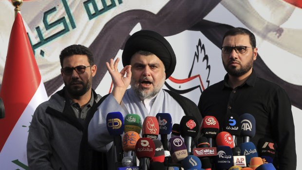 Shiite cleric Muqtada al-Sadr, himself a militia leader, has warned of Iranian influence over rival militias in Iraq.